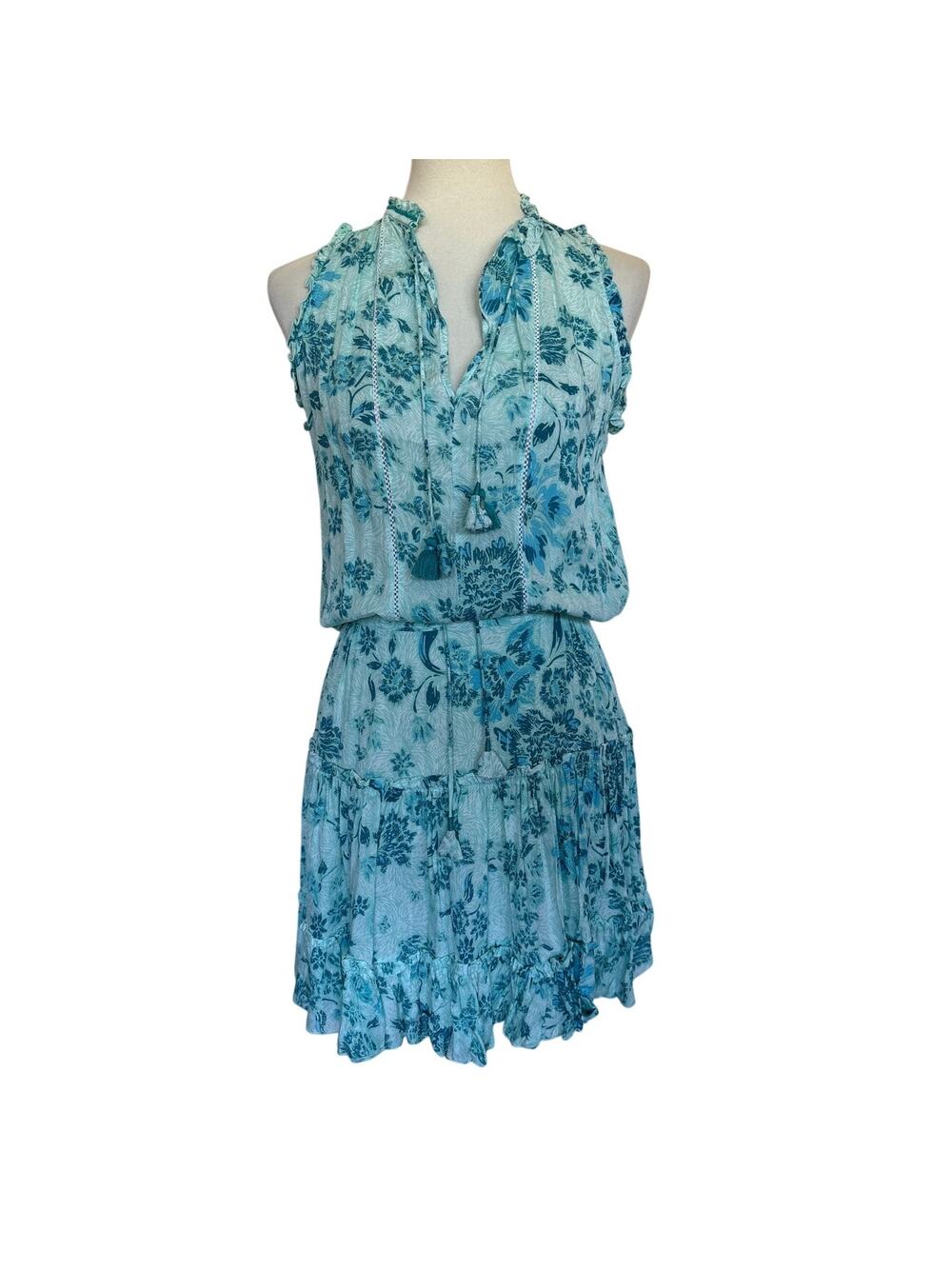 Poupette St Barth Clara Tasseled Printed Minidress